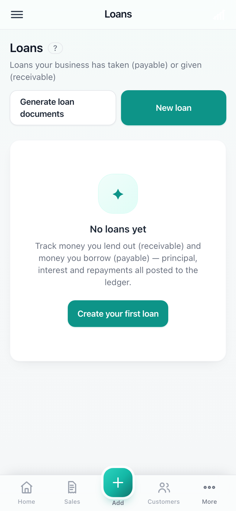 Loans. — phone view